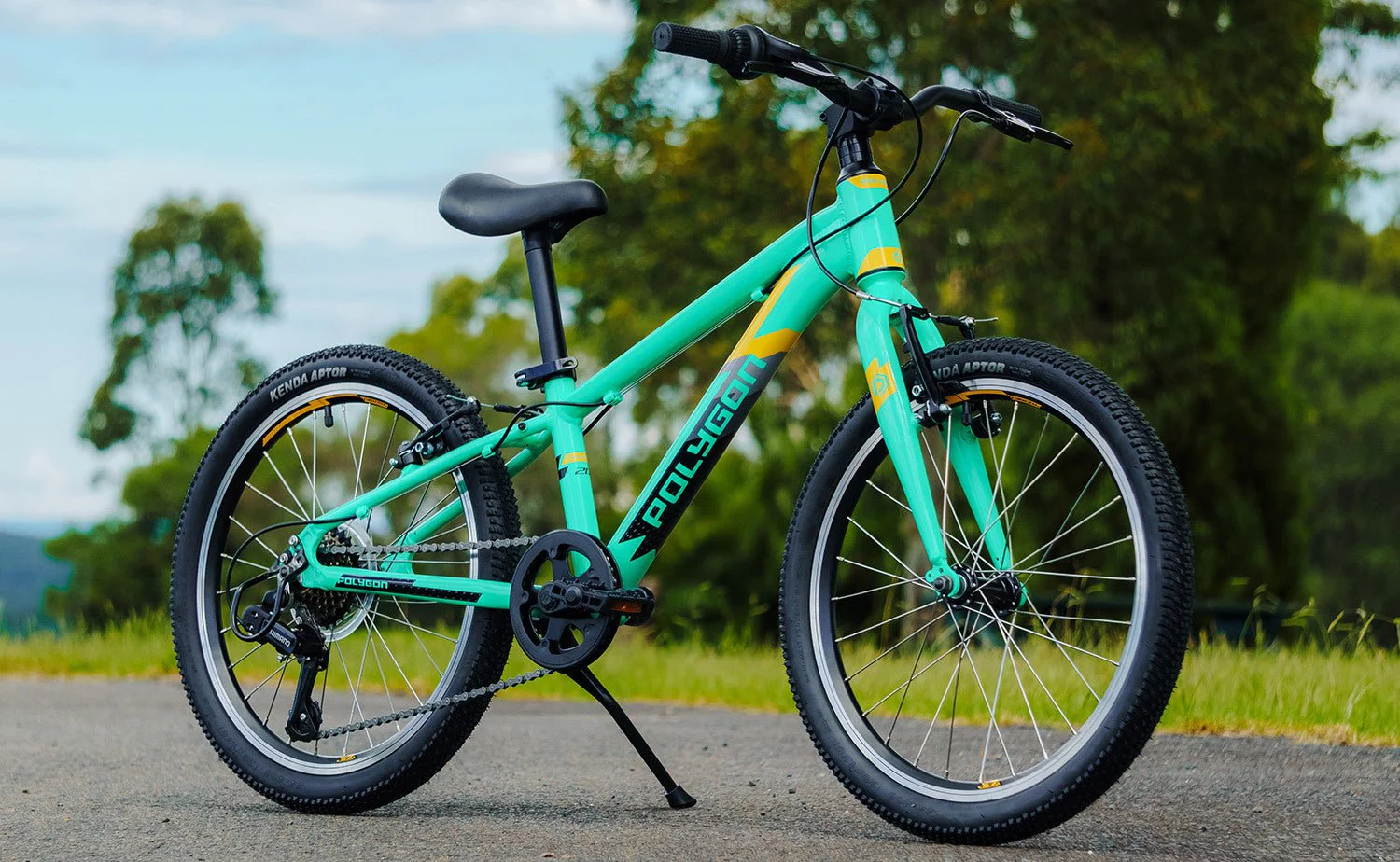 Polygon Premier 20 Ultralight Kids Bike - Mint - Image 3