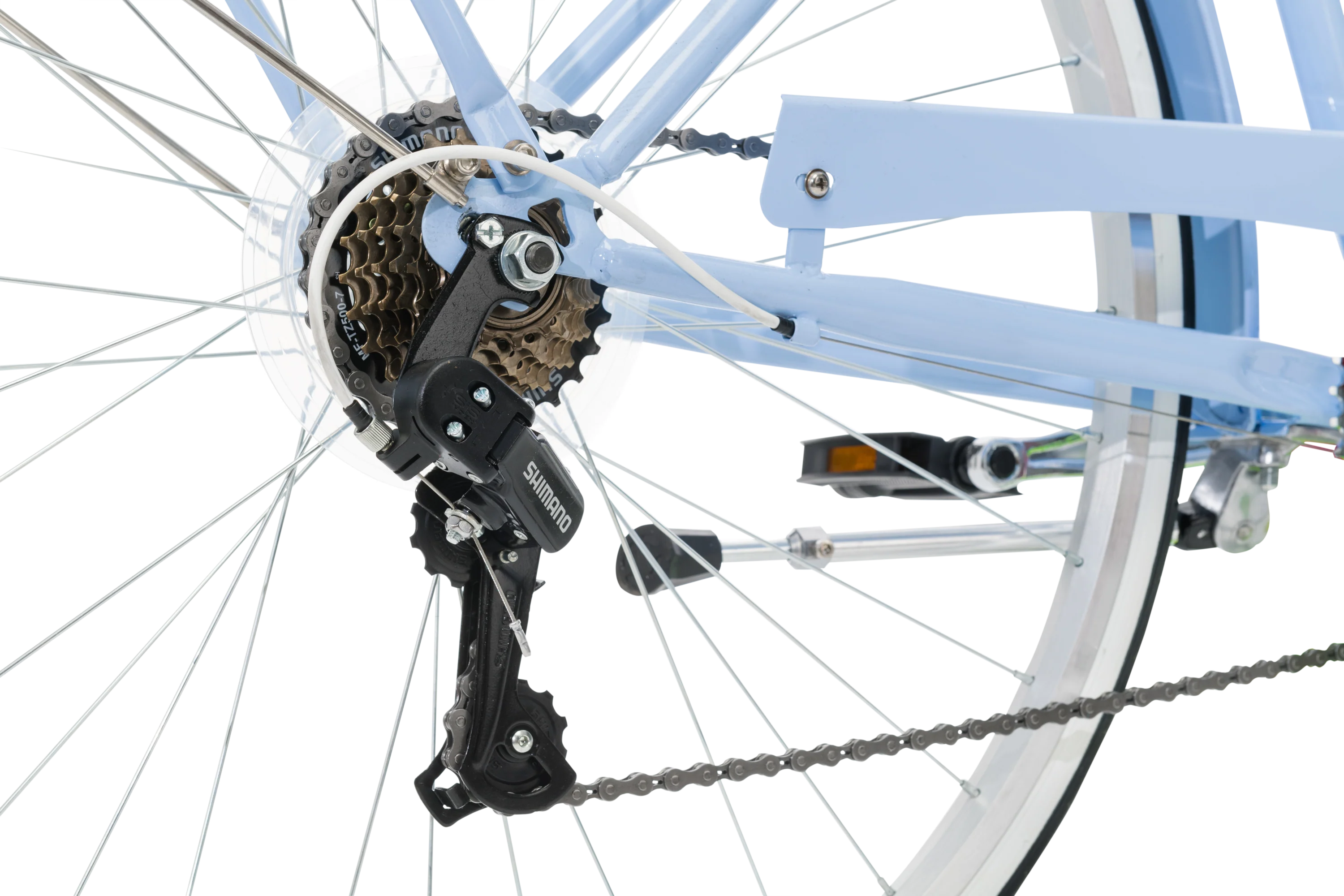 Ladies Classic Plus Vintage Bike Sky Blue - Image 10