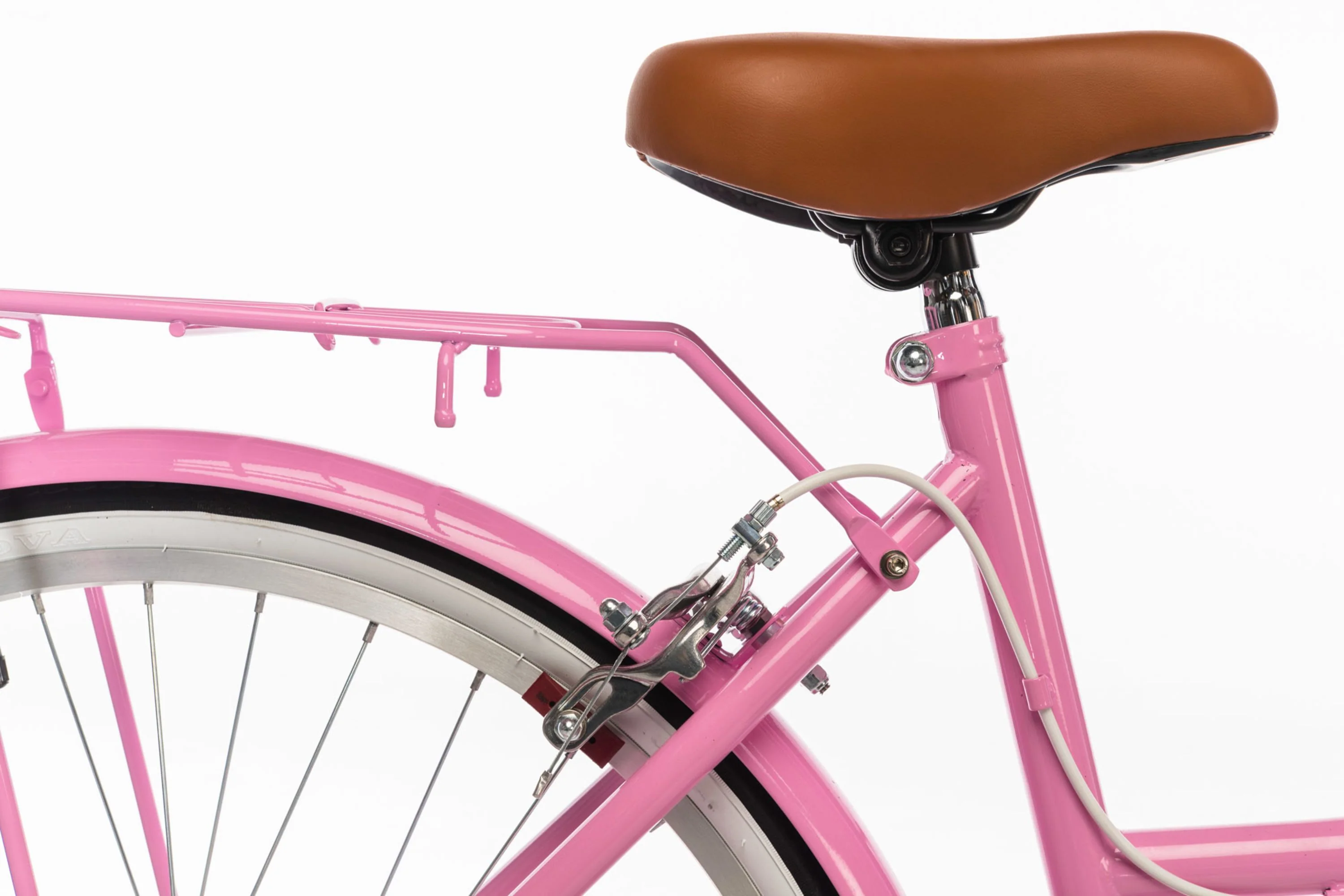 Ladies Petite 24" Vintage Bike Pink - Image 4