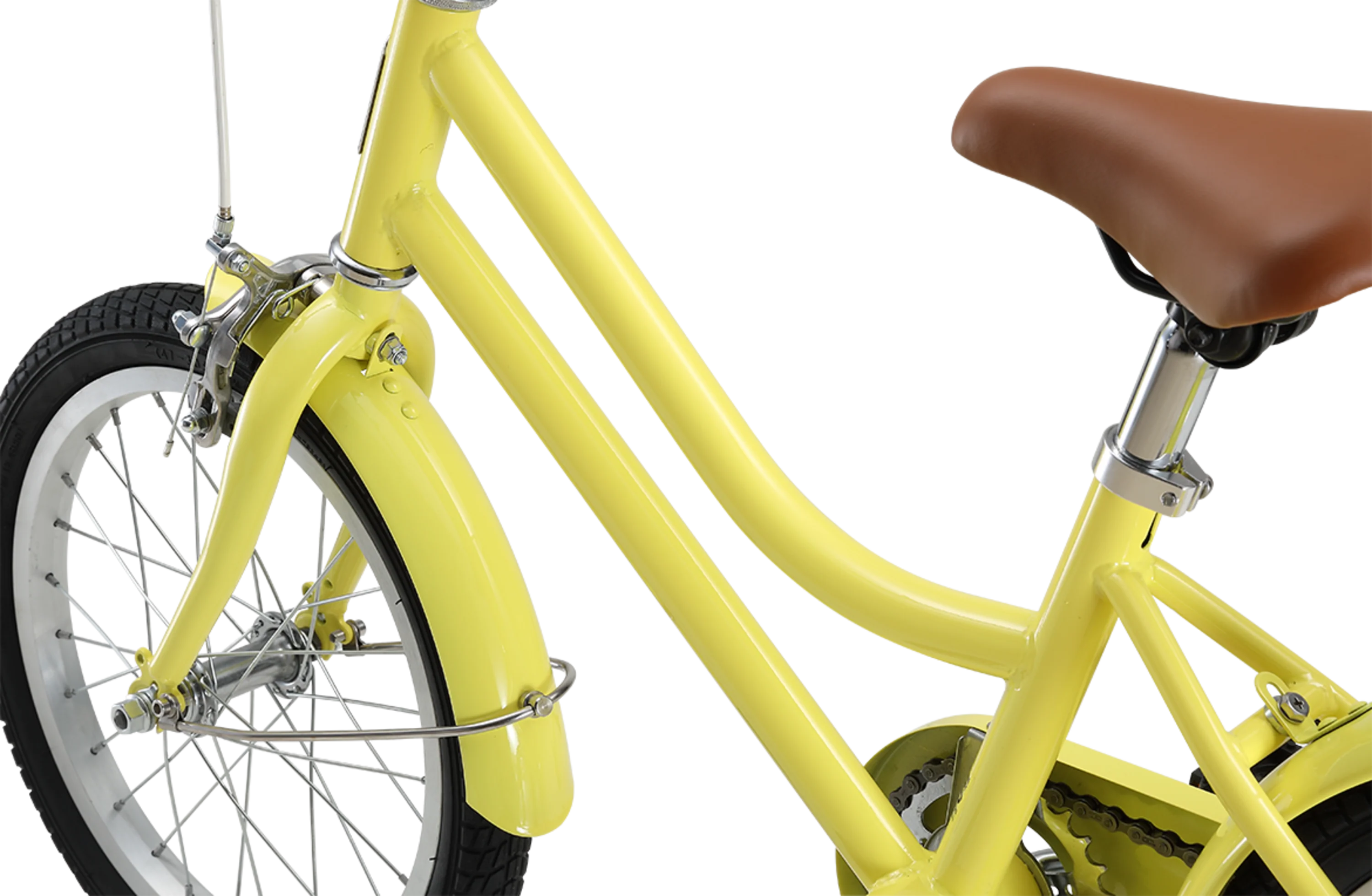 Girls Classic 16" Vintage Bike Lemon - Image 5